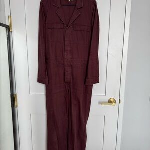 Madewell | Straight Leg Coverall Jumpsuit | Rusted Burgundy